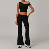 Freemyself recycled Yoga Set - Women's Quick-Breathe Tank & Flared Leggings | Gym to Street Running