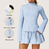 Freemyself UV Protection Yoga Jacket Quick-Dry Breathable Zipper Long-Sleeve Top Sports Running Cool-Touch Jacket