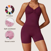 Freemyself Seamless High-Waisted Yoga Shorts Summer Women's Tight-Fitting Butt-Lifting Sports Running Quick-Dry Fitness Pants