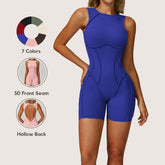 Freemyself Brushed Fleece One-Piece Yoga Suit Fashionable Backless Design with Sculpted Silhouette Women's Running & Fitness Wear