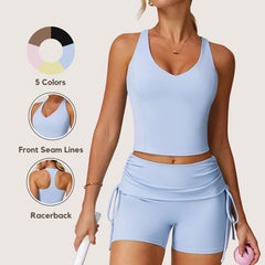 Freemyself Bare-Skin Yoga Tank Top T-Back Design Quick-Dry Fitness Top Outdoor Running Sports Bra