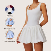 Freemyself Naked-Feel Two-Piece Sports Dress for Women Anti-Exposure Underlayer Outdoor Running Fitness Tennis Skirt