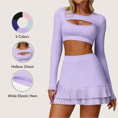 Bare-Skin Feel Tight-Fitting Yoga Long-Sleeve Shock-Absorbing Sports Mesh T-Shirt for Running, Fitness, and Yoga