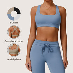 Freemyself UV-Protective Sports Bra with Backless Yoga Top Cooling UV-Blocking Outdoor Fitness Top