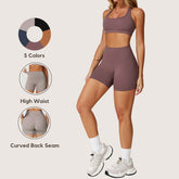Freemyself Bare-Skin Yoga Shorts for Women High-Waisted Quick-Dry Tight-Fitting Slimming Shorts Running Sports Fitness Pants