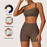 Freemyself Threaded Yoga Shorts - High-Waisted, Butt-Lifting, High-Intensity Workout Clothing for Outdoor Running