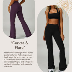 Freemyself Cloud-Sensitive Athletic Pants High-Waisted, Butt-Lifting, Wide-Leg, Outerwear Bell-Bottom Running Pants Casual Bell-Bottom Athletic Pants