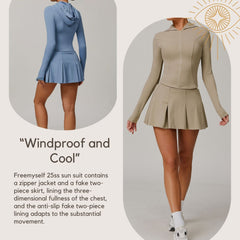 Freemyself UV-Protective Running Set Breathable, Quick-Dry, Cool-Touch Sun Protection Three-Piece Set