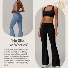 Freemyself UV-Protective Running Set Breathable, Quick-Dry, Cool-Touch Sun Protection Three-Piece Set