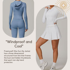 Freemyself Sports Zipper Sun Protection Shirt for Women Long-Sleeve Cooling, Breathable, UV-Protective Sun Protection Outerwear