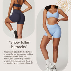 Freemyself recycled Naked Feel Shorts - Women's High-Waist Workout & Running | Street-Ready Yoga Cross Waist