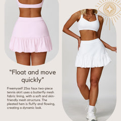 Freemyself Two-Piece Style Skirt Quick-Dry Breathable Anti-Exposure Tennis Skirt Casual Fitness Running Sports Skirt