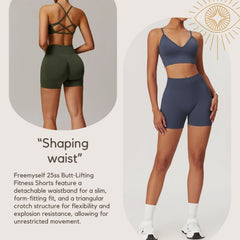 Freemyself Seamless High-Waisted Yoga Shorts Summer Women's Tight-Fitting Butt-Lifting Sports Running Quick-Dry Fitness Pants