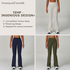 Freemyself Cloud-Sensitive Athletic Pants High-Waisted, Butt-Lifting, Wide-Leg, Outerwear Bell-Bottom Running Pants Casual Bell-Bottom Athletic Pants