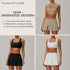 Freemyself UV-Protective Running Set Breathable, Quick-Dry, Cool-Touch Sun Protection Three-Piece Set