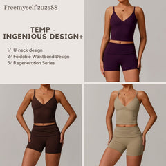 Freemyself recycled Yoga Set - Women's Street-Ready Tank & Workout Shorts | Gym to Street Running