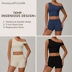 Freemyself recycled Yoga Set - Women's Quick-Breathe Tank & Workout Shorts | Gym to Street Running