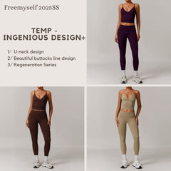Freemyself recycled Yoga Set - Women's Street-Ready Tank & Skinny Leggings | Gym to Street Running