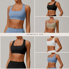 Freemyself UV-Protective Sports Bra with Backless Yoga Top Cooling UV-Blocking Outdoor Fitness Top