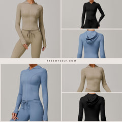 Freemyself UV-Protective Running Set Breathable, Quick-Dry, Cool-Touch Sun Protection Three-Piece Set