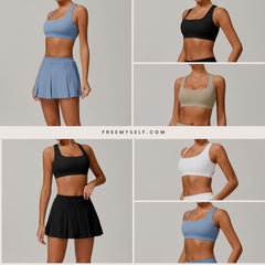 Freemyself UV-Protective Running Set Breathable, Quick-Dry, Cool-Touch Sun Protection Three-Piece Set