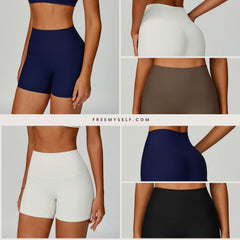 Freemyself Threaded Yoga Shorts - High-Waisted, Butt-Lifting, High-Intensity Workout Clothing for Outdoor Running