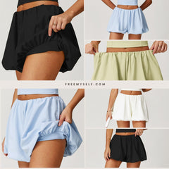 Freemyself Bare-Skin Yoga Shorts UV Protection, Quick-Dry, Breathable, Anti-Exposure Sports Running Fitness Pants