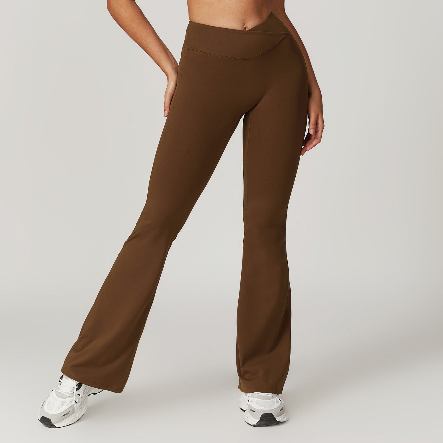 Freemyself recycled Flared Yoga Pants - Women's Naked Feel High-Waist with Butt Lift Tech | Quick-Dry Wide Leg Lounge