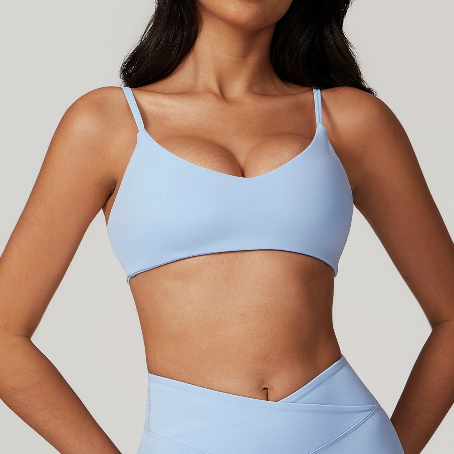 Freemyself recycled Racerback Sports Bra - Women's Quick-Dry Fitness Crop Top with Strappy Back | Yoga, Running, Gym Wear