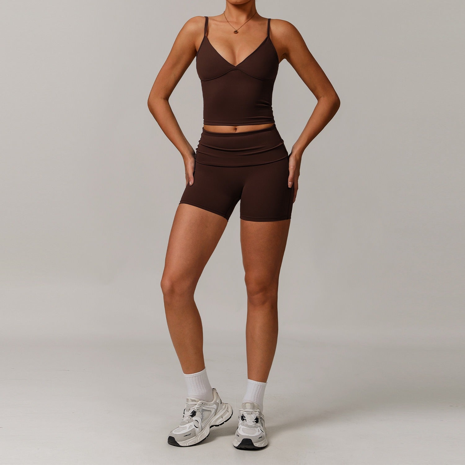 Freemyself recycled Yoga Set - Women's Street-Ready Tank & Workout Shorts | Gym to Street Running