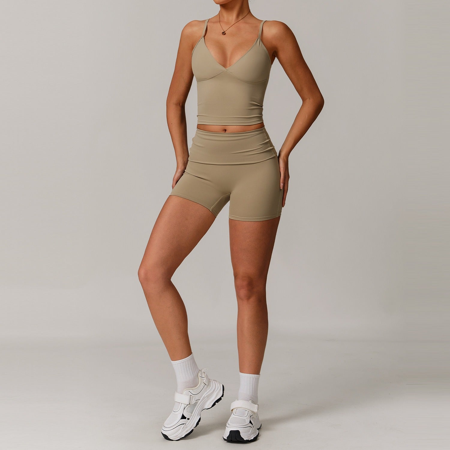 Freemyself recycled Yoga Set - Women's Street-Ready Tank & Workout Shorts | Gym to Street Running