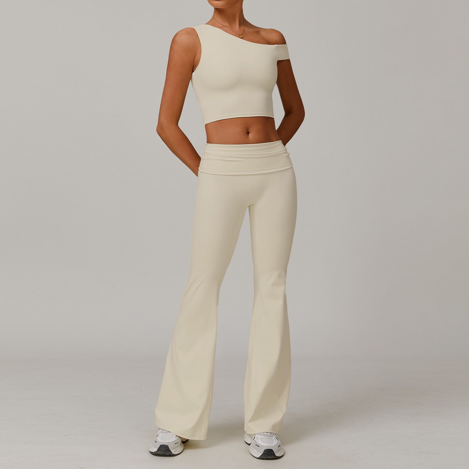 Freemyself recycled Yoga Set - Women's Quick-Breathe Tank & Flared Leggings | Gym to Street Running