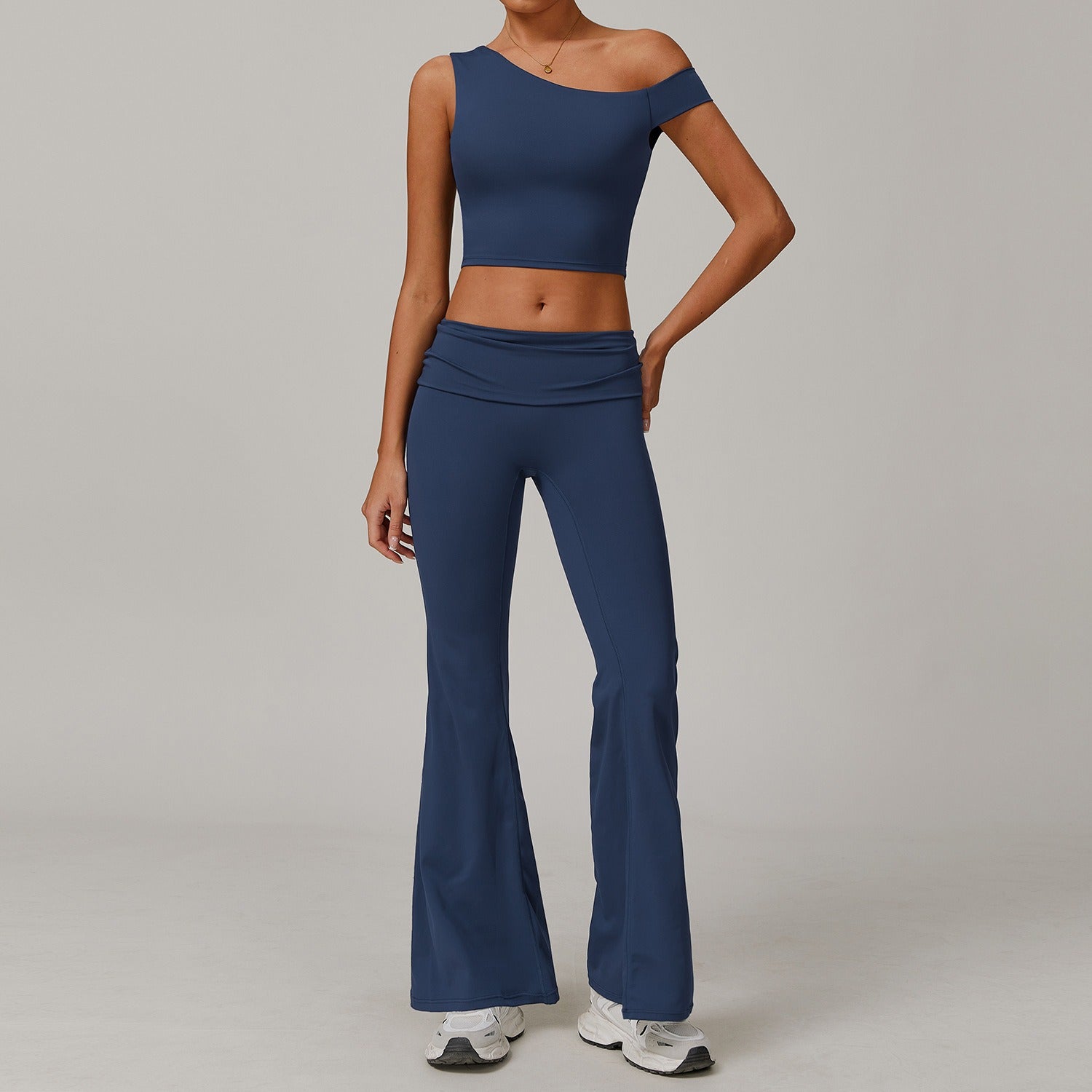 Freemyself recycled Yoga Set - Women's Quick-Breathe Tank & Flared Leggings | Gym to Street Running