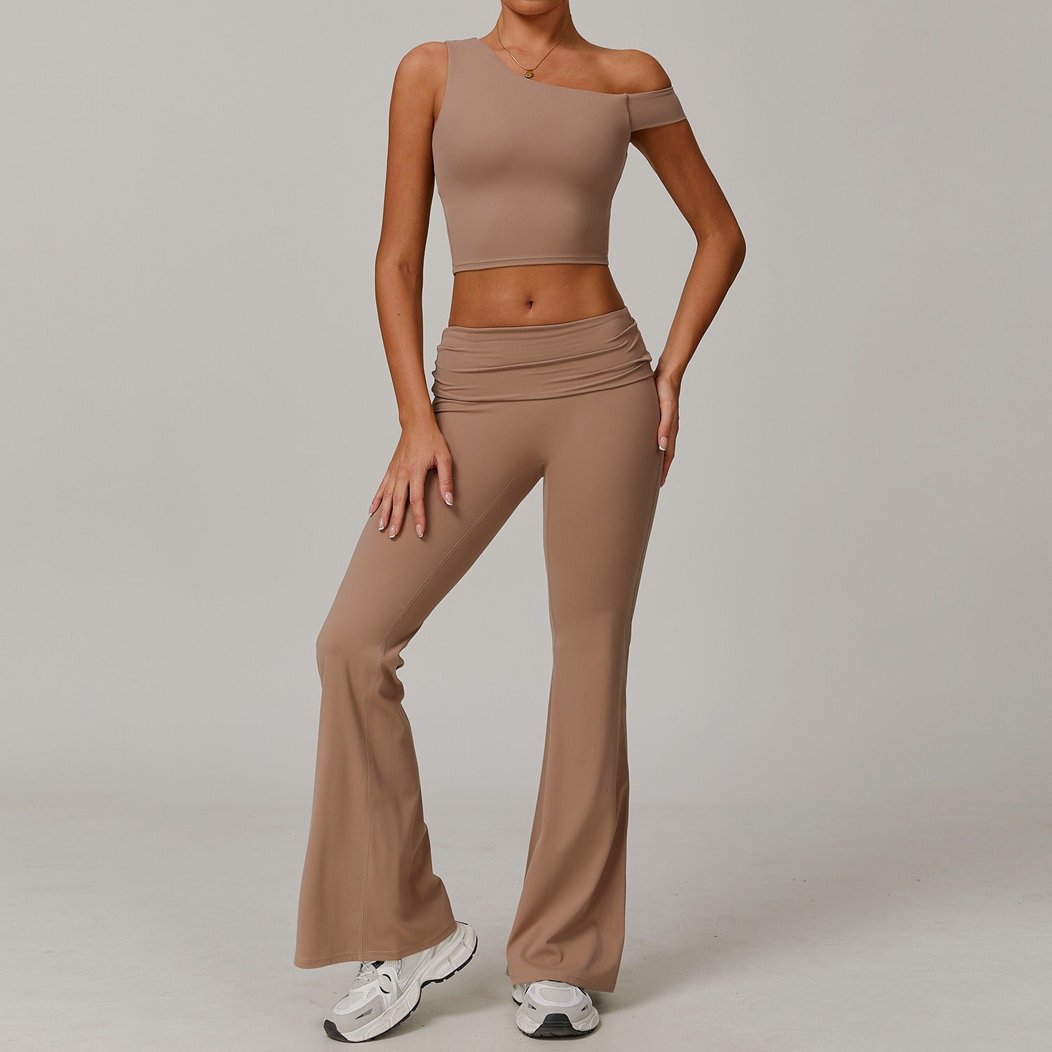 Freemyself recycled Yoga Set - Women's Quick-Breathe Tank & Flared Leggings | Gym to Street Running