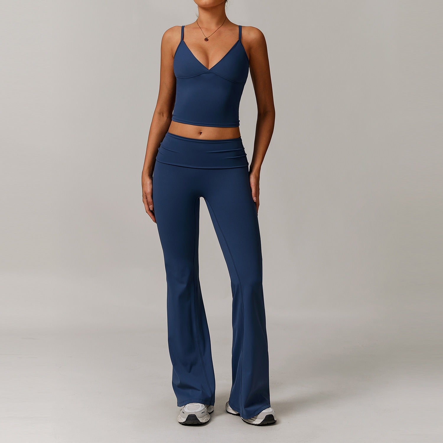 Freemyself recycled Yoga Set - Women's Street-Ready Tank & Flared Leggings | Gym to Street Running