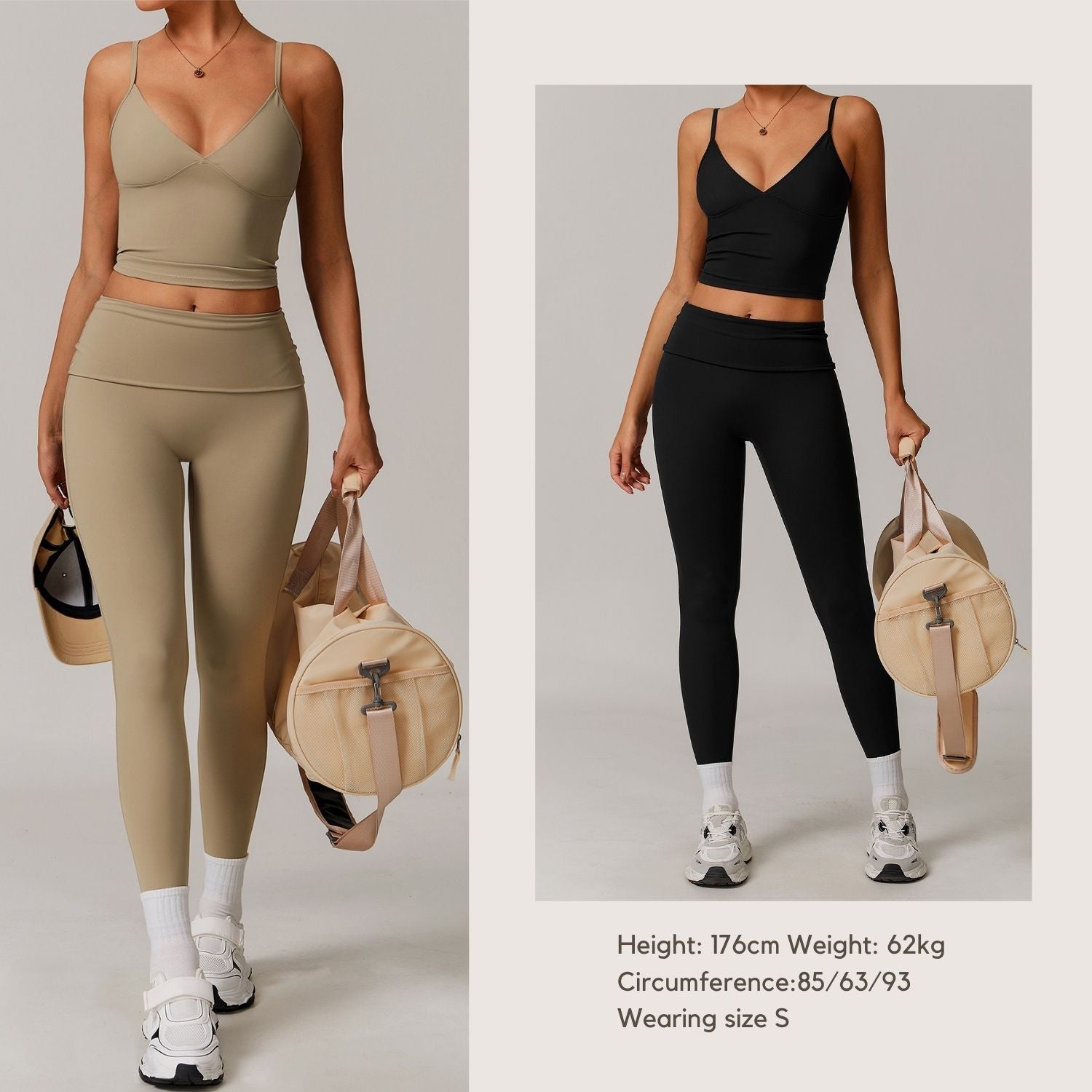 Freemyself recycled Yoga Set - Women's Street-Ready Tank & Skinny Leggings | Gym to Street Running