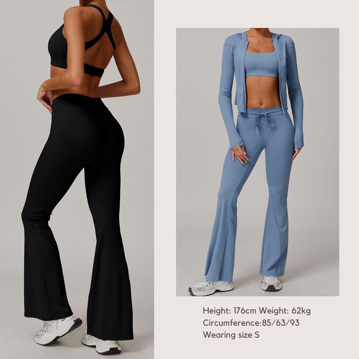Freemyself UV-Protective Athletic Bell-Bottom Pants High-Waisted Drawstring Design Slightly Flared Fit UV Protection Breathable Cool-Feel Long Pants
