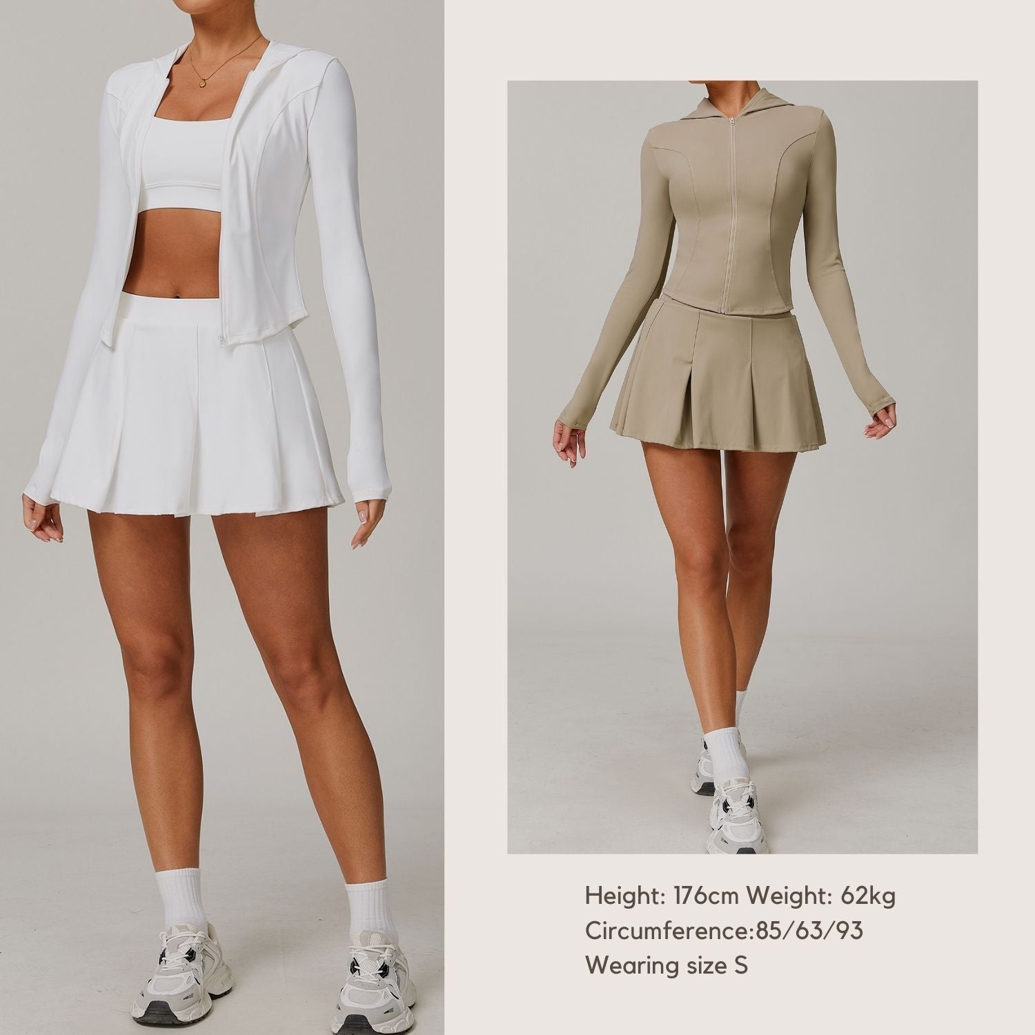 Freemyself Two-Piece Style UV-Protective Sun Skirt Cooling UV-Blocking Skirt with Anti-Exposure Leggings Breathable Tennis Skirt