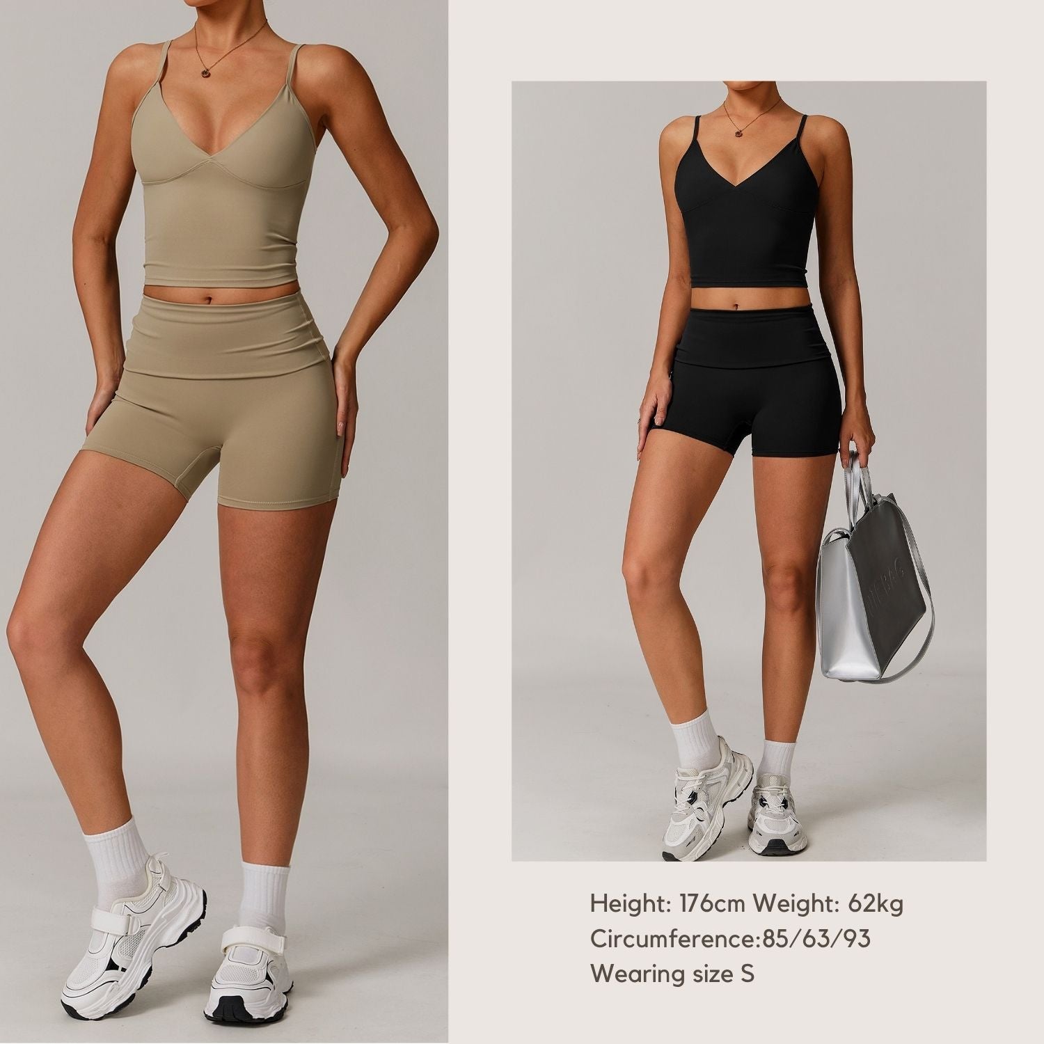 Freemyself recycled Yoga Set - Women's Street-Ready Tank & Workout Shorts | Gym to Street Running