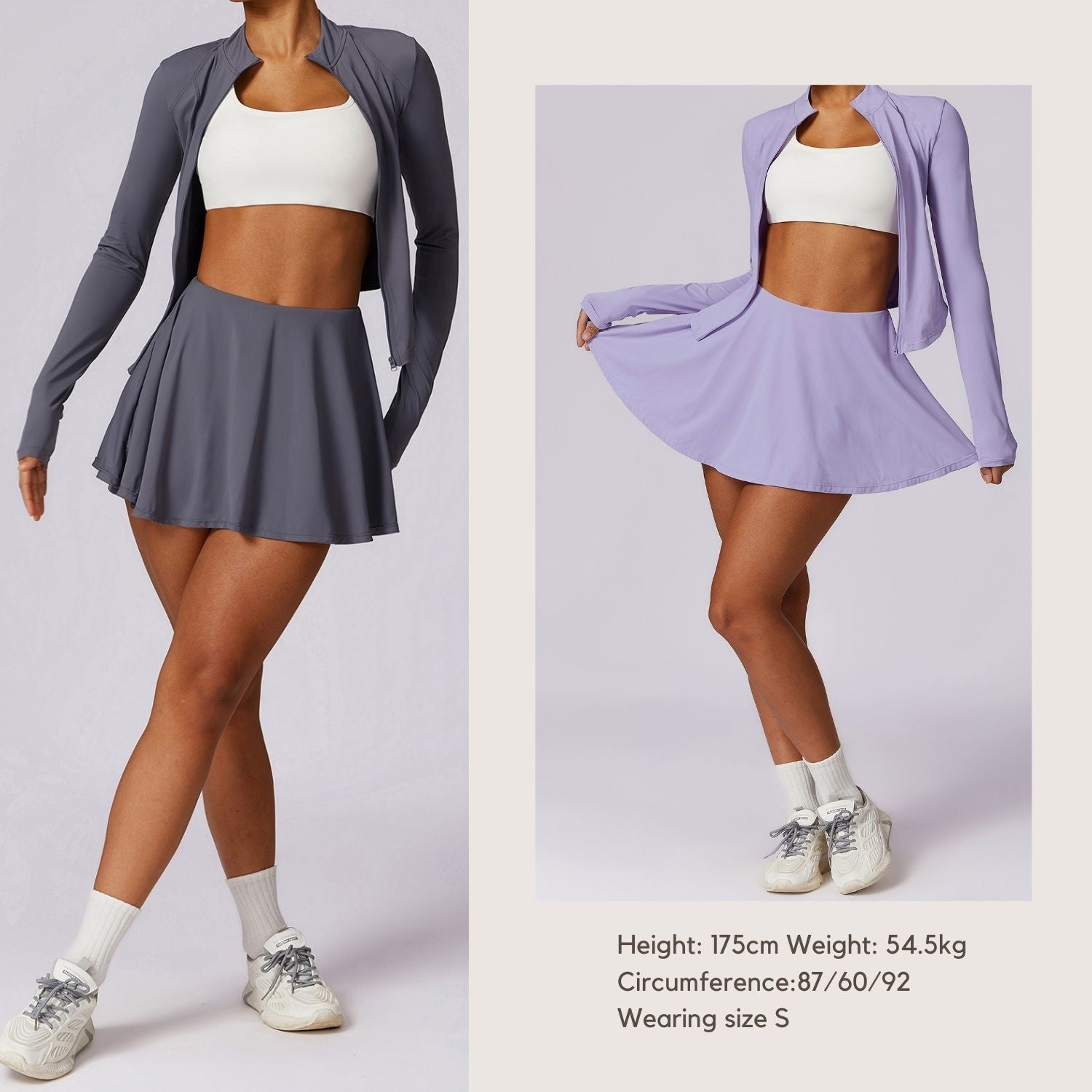 Freemyself Ice-Cool UV-Protective High-Waisted Yoga Skirt (Two-Piece Style) Tennis Sports Fitness Quick-Dry Sun Protection Skirt