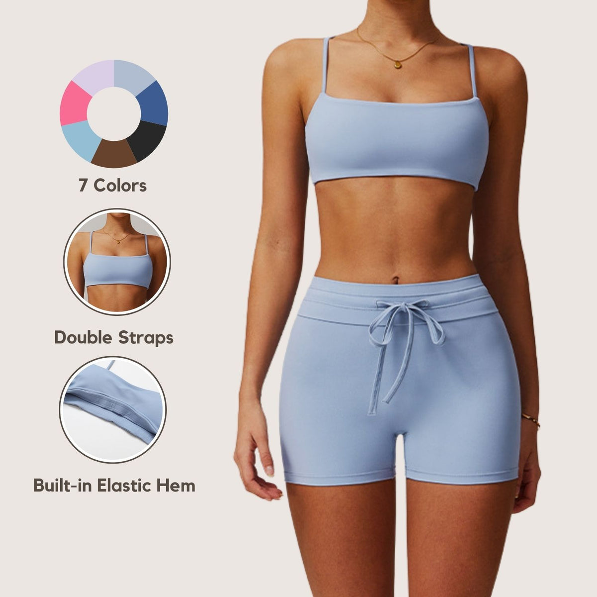 Underwear Strapless Yoga Bra with Beautiful Back Design Nude-Feel Quick-Dry Sports Bra Tight-Fitting Fitness Top