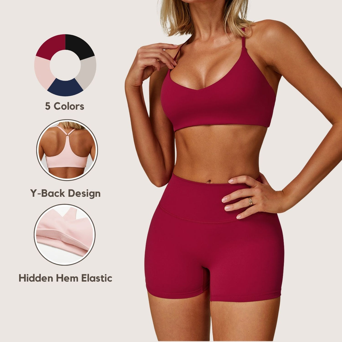 Freemyself Brushed Yoga Bra for Women - Fitted Backless Fitness Yoga Wear for Running and Exercise Sports Bra