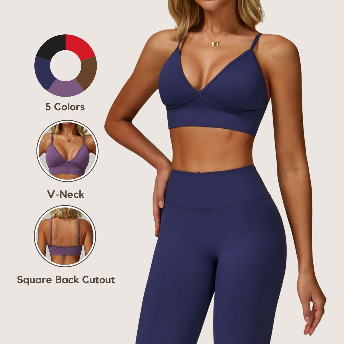 Freemyself Double-Strap Seamless Yoga Bra with Flattering Back Design Quick-Dry Sports Top for Outerwear Running, Fitness, and Yoga Wear