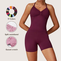 Freemyself Seamless High-Waisted Yoga Shorts Summer Women's Tight-Fitting Butt-Lifting Sports Running Quick-Dry Fitness Pants