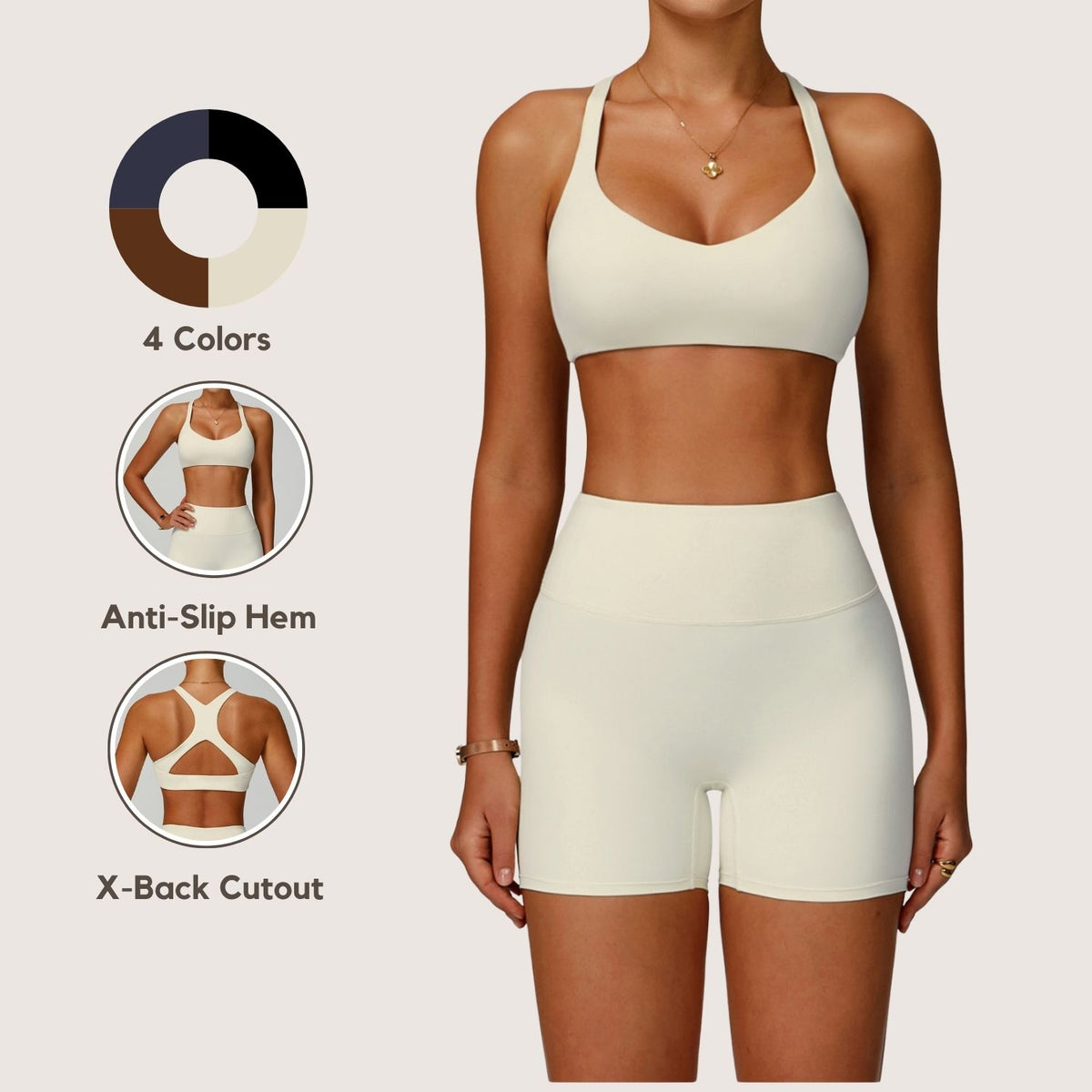 Eco-Friendly Recycled Sports Bra Lace-Up Backless Sports Tank Top for Women High-Intensity Yoga Bra