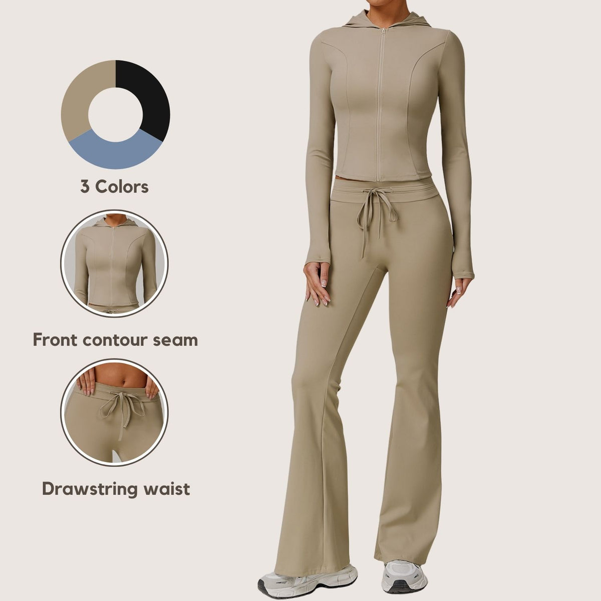 Freemyself UV-Protective Running Set Breathable, Quick-Dry, Cool-Touch Sun Protection Three-Piece Set