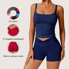 Freemyself Peach Butt-Lifting European-Style Yoga Shorts High-Waisted Stretch Running Fitness Shorts Seamless Tight-Fitting Athletic Shorts