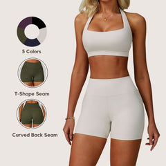 Freemyself Cloud-Feel High-Waisted Yoga Shorts Quick-Dry Butt-Lifting Tummy-Control Shorts Outdoor Running Fitness Shorts