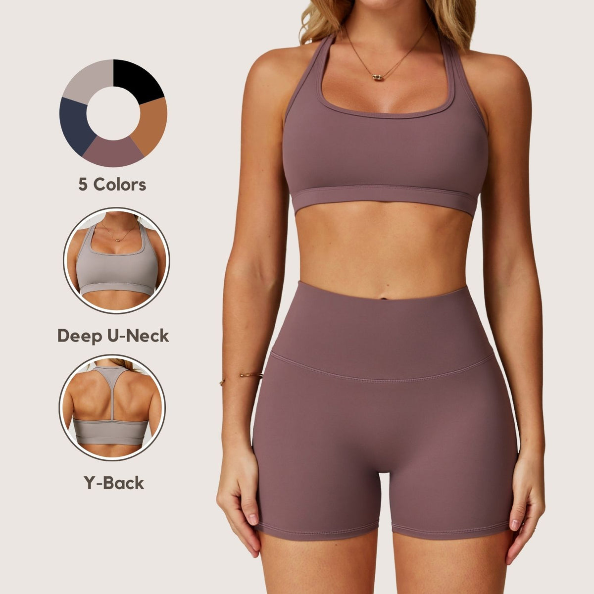 Bareback Yoga Sports Bra Quick-Dry Athletic Top Running Shock-Absorbing Fitness Bra