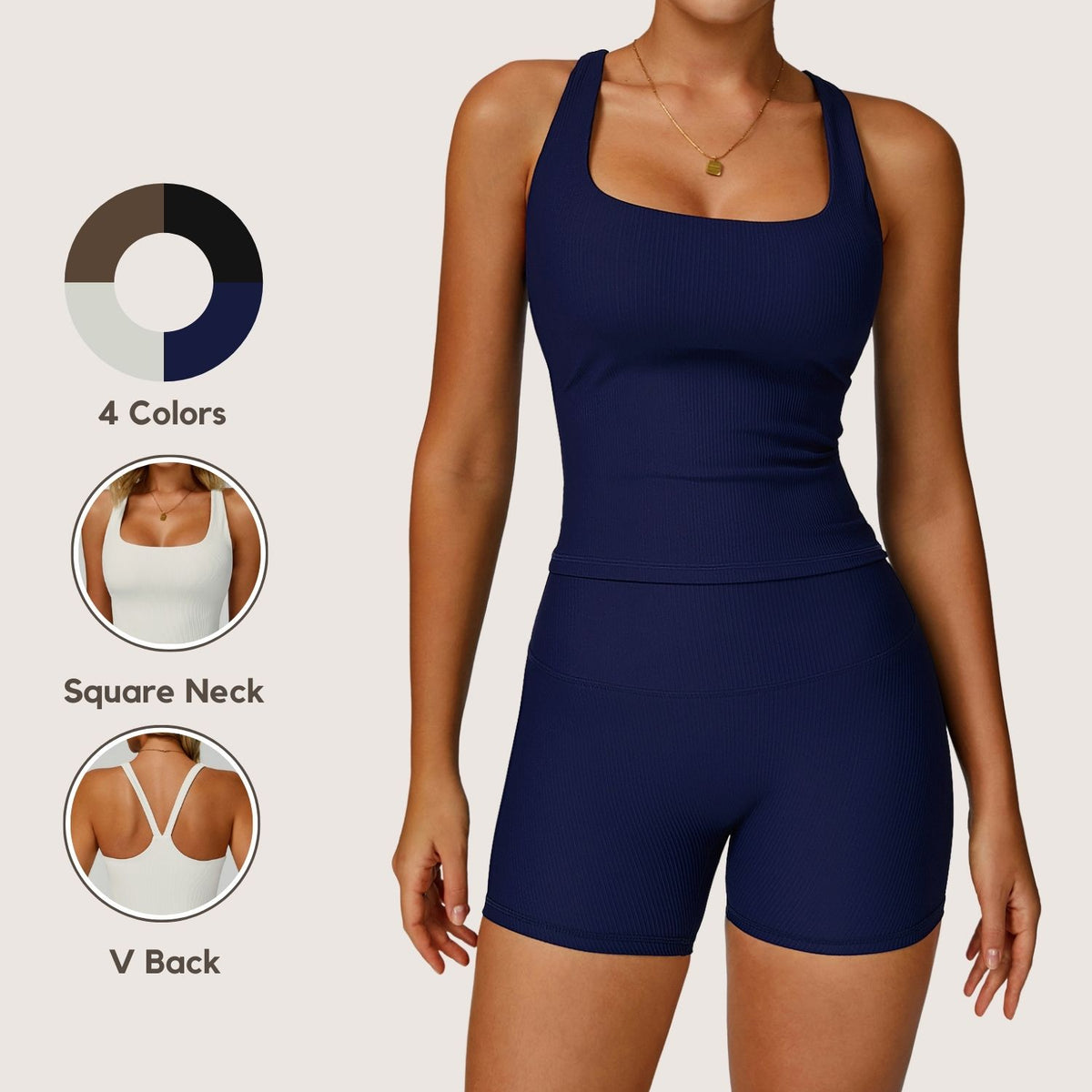 Freemyself External Thread Yoga Tank Top Form-Fitting Backless High-Intensity Sports Tank Outdoor Running Fitness Wear